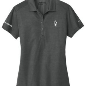 Nike Ladies Dri-FIT Crosshatch Polo Anthracite Black 838961